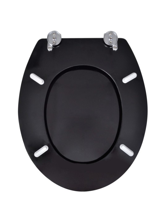 WC sedátko MDF s víkem jednoduchý design černé