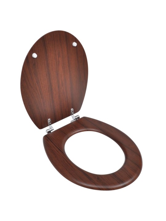 WC sedátko MDF s víkem jednoduchý design hnědé