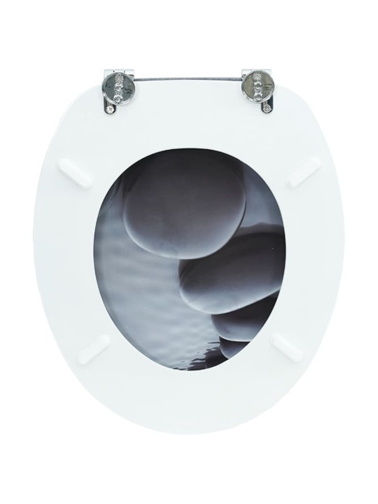 WC sedátko MDF s víkem design kameny