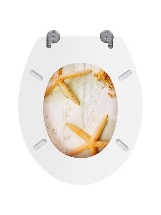 WC sedátko MDF s víkem design mořské hvězdice