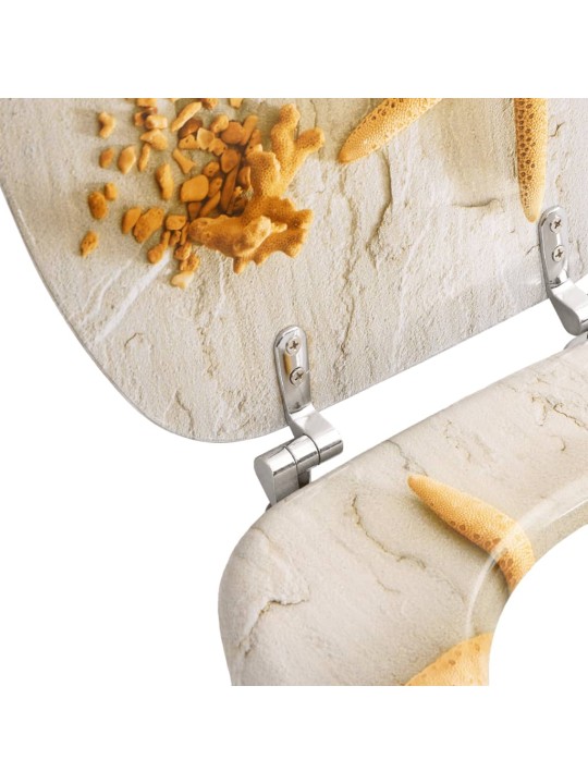 WC sedátko MDF s víkem design mořské hvězdice