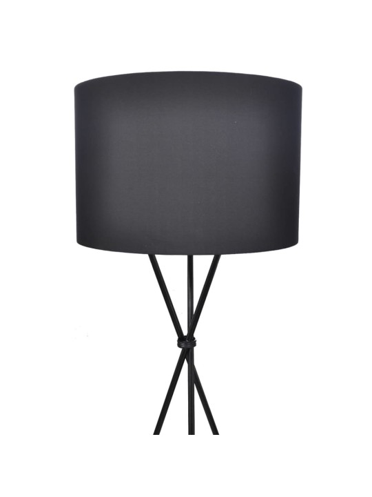Stojací lampa s vysokým stojanem černá