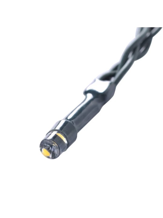 Zimostrázová koule s umělými lístky 27 cm s LED řetězem 2ks
