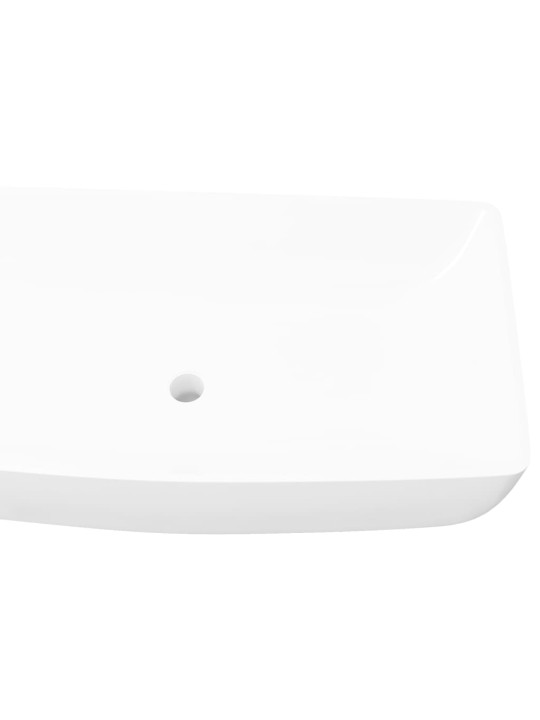 Luxusní keramické obdelníkové umyvadlo - 71 x 39 cm - bílé