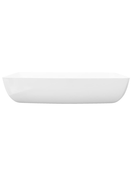 Luxusní keramické obdelníkové umyvadlo - 71 x 39 cm - bílé