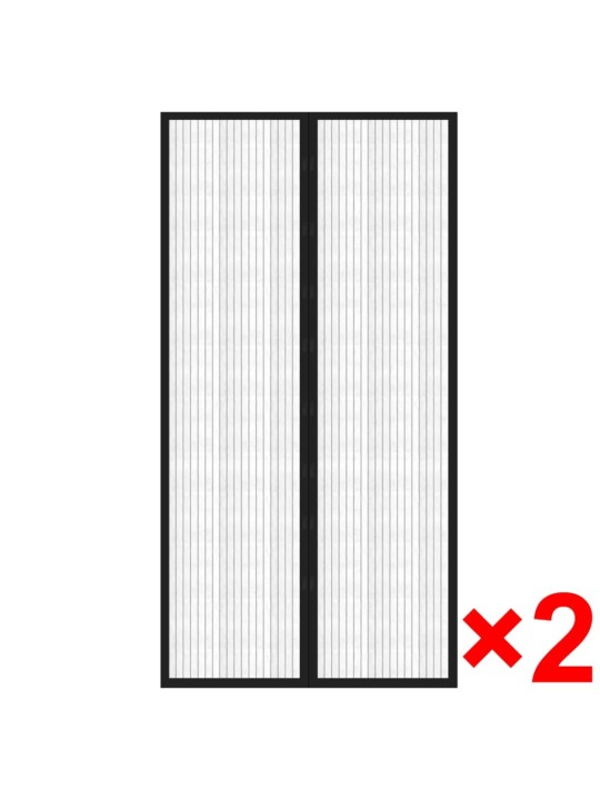 Závěs do dveří proti hmyzu 210 x 100 cm magnetický černý