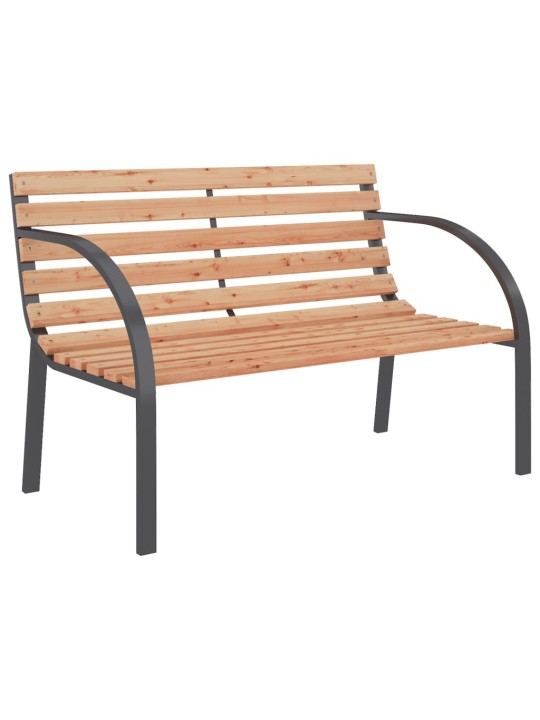 Zahradní lavice 120 cm dřevo a železo