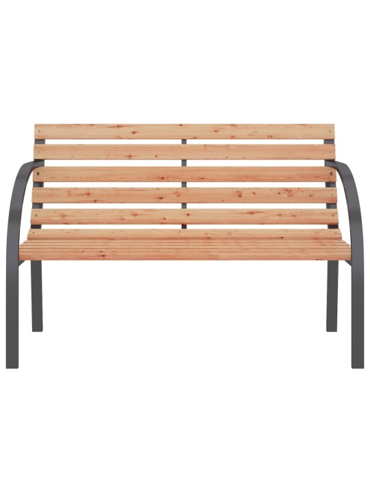Zahradní lavice 120 cm dřevo a železo