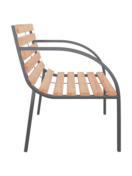 Zahradní lavice 120 cm dřevo a železo