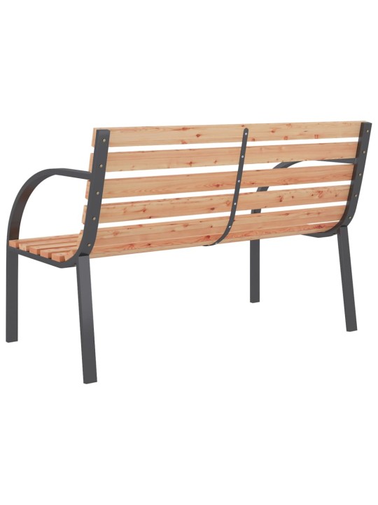 Zahradní lavice 120 cm dřevo a železo