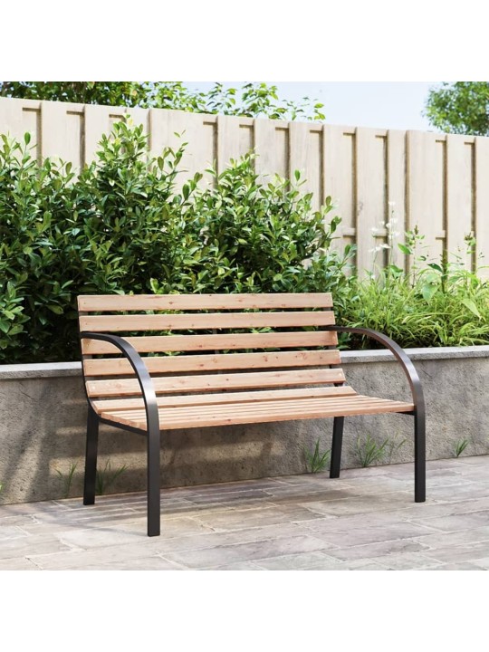 Zahradní lavice 120 cm dřevo a železo