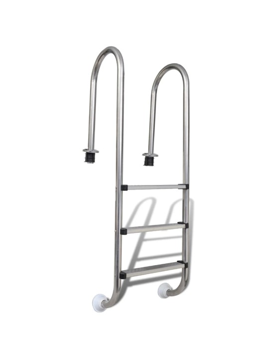 Bazénový žebřík 3 schůdky nerezová ocel 304 120 cm