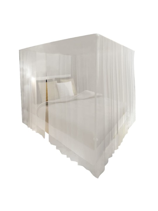 Moskytiéra nad postel 2 ks - hranatá - 220 x 200 x 210 cm - bílá