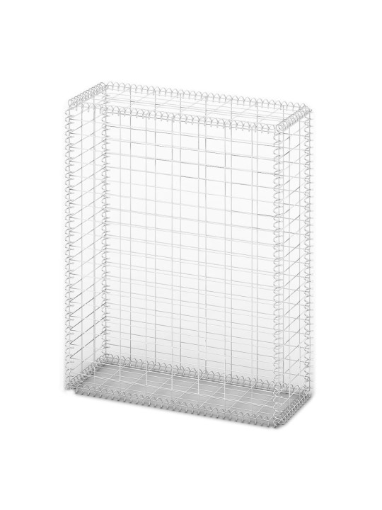 Gabionový koš s víky z pozinkovaného drátu 100 x 80 x 30 cm