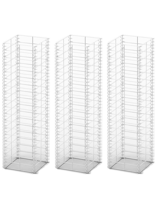 Sada gabionů 3 ks pozinkovaný drát 25 x 25 x 100 cm