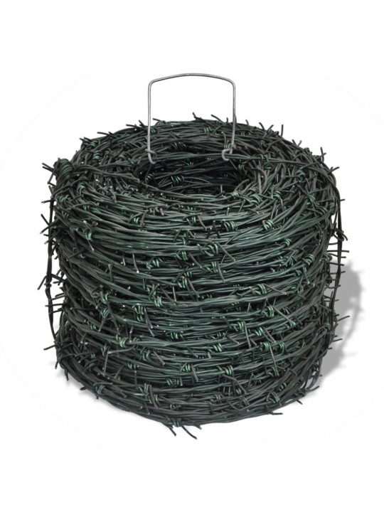 Ostnatý drát zelený role 100 m