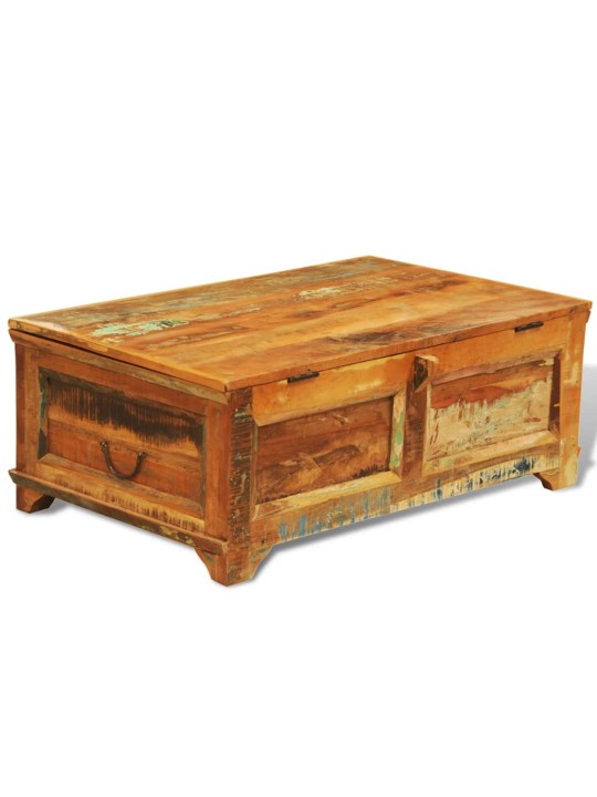 Konferenční stolek úložný prostor vintage recyklované dřevo