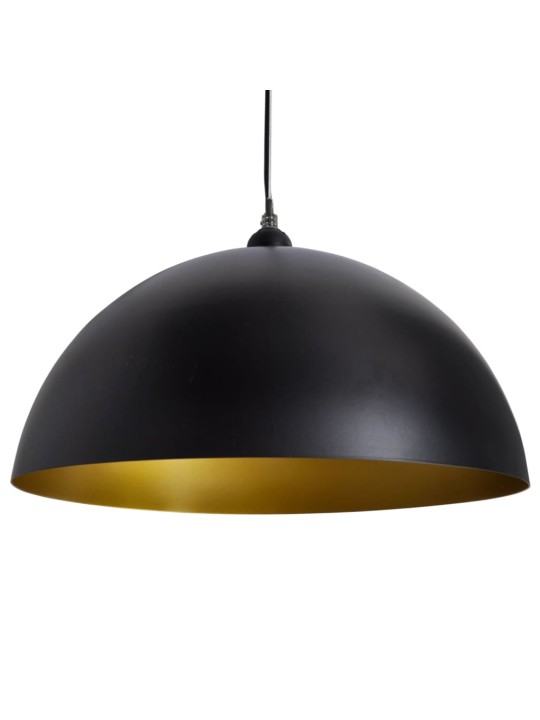 Stropní lampa polokoule 2 ks s nastavitelnou výškou černá