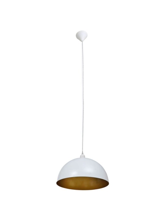 Stropní lampa polokoule 2 ks s nastavitelnou výškou bílá