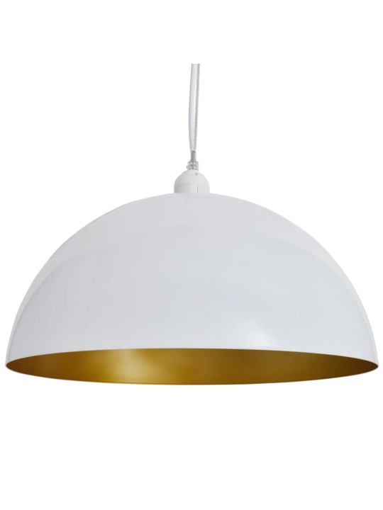 Stropní lampa polokoule 2 ks s nastavitelnou výškou bílá