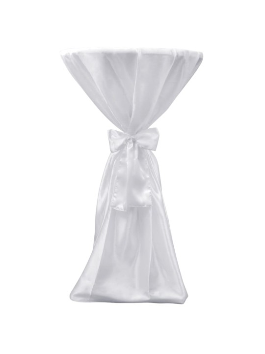 Potahy na stůl bílé, 60 cm, s mašlí, 2 ks