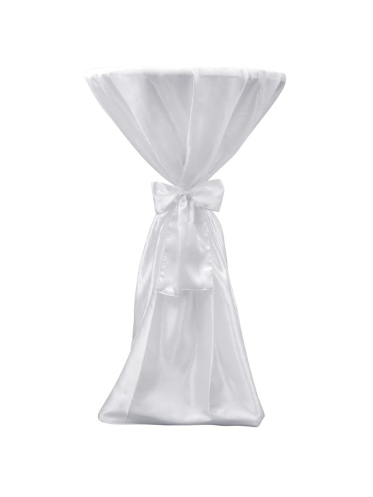 Potahy na stůl bílé, 70 cm, s mašlí, 2 ks