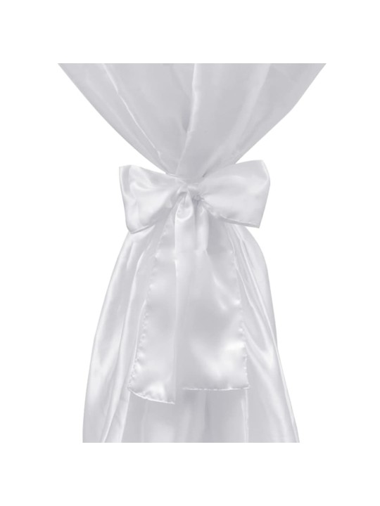 Potahy na stůl bílé, 70 cm, s mašlí, 2 ks