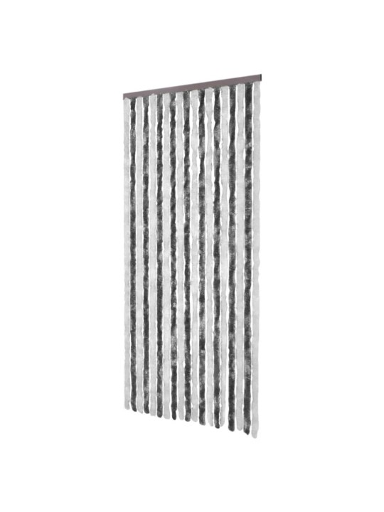 Závěs proti hmyzu šedý a bílý 90 x 220 cm Chenille