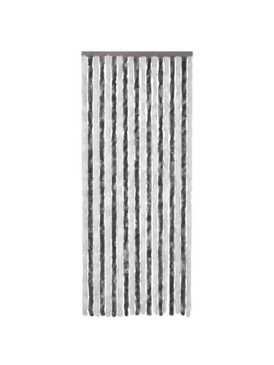 Závěs proti hmyzu šedý a bílý 90 x 220 cm Chenille