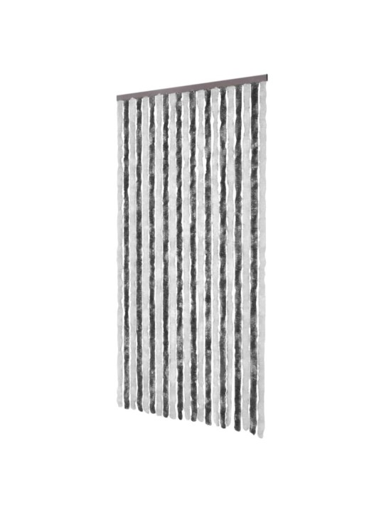 Závěs proti hmyzu šedý a bílý 100 x 220 cm Chenille