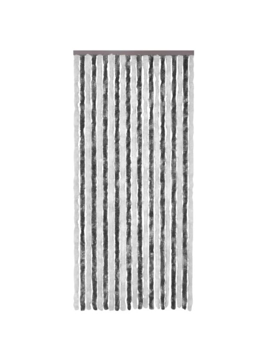 Závěs proti hmyzu šedý a bílý 100 x 220 cm Chenille