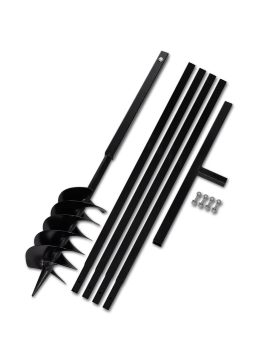 Zemní vrták s rukojetí 150 mm, s nástavci 5 m, ocel
