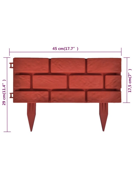 Trávníkový lem s imitací cihel 11 ks