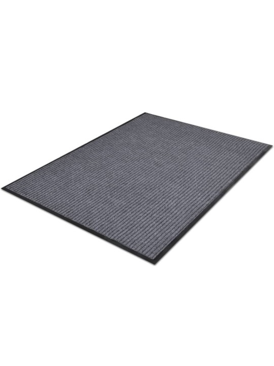 Šedá PVC rohožka 90 x 120 cm