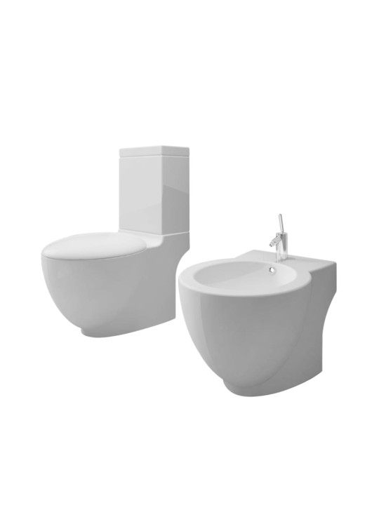 Keramické WC a bidet bílé