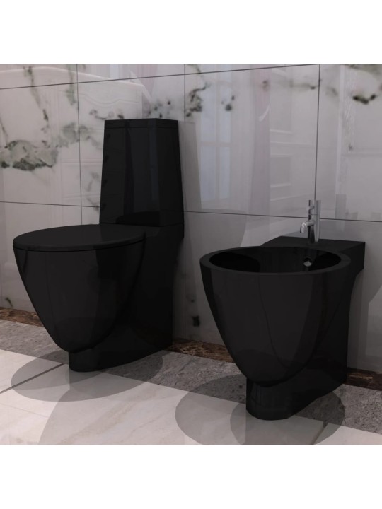 Keramické WC a bidet černé