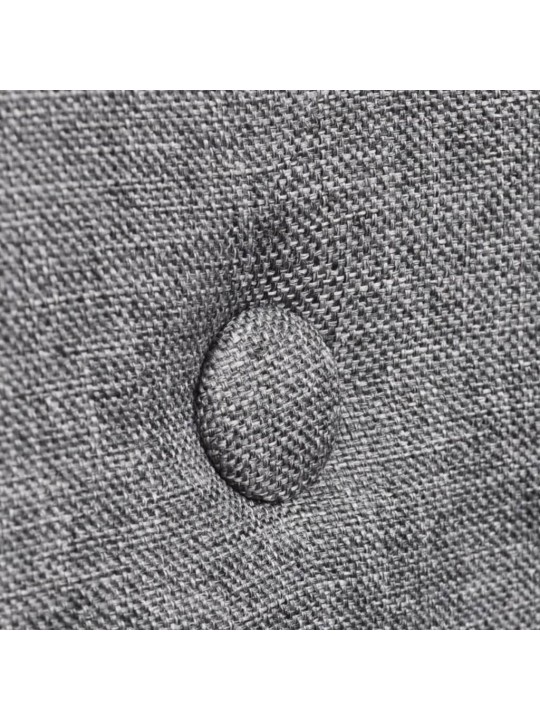 Jídelní židle 4 ks světle šedé textil a masivní dubové dřevo
