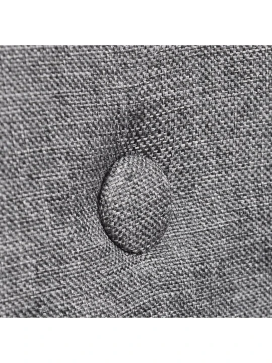 Jídelní židle 6 ks světle šedé textil a masivní dubové dřevo