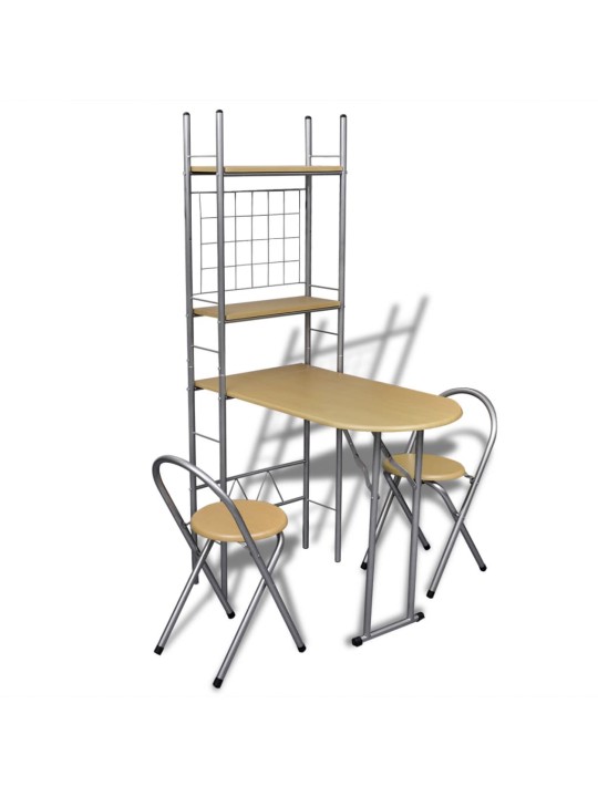 Skládací snídaňový set: barový stolek a 2 židle