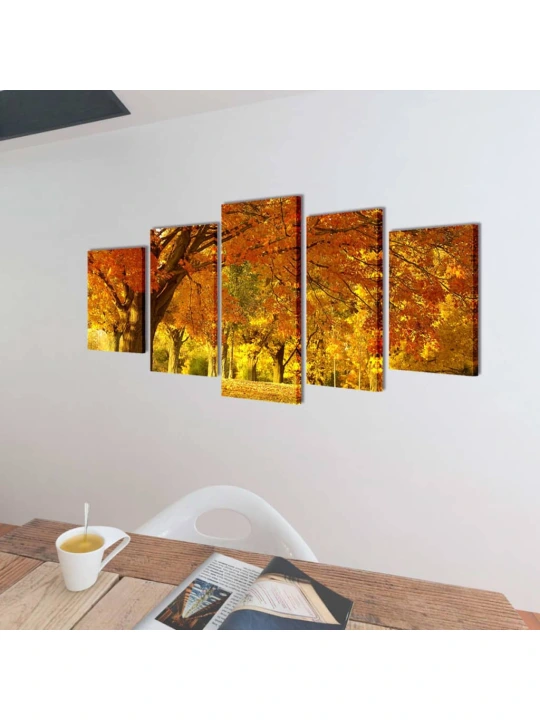Sada obrazů, tisk na plátně, javor, 200 x 100 cm