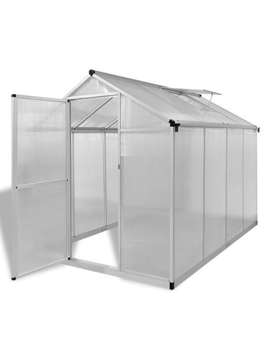 Zpevněný hliníkový skleník s podkladovým rámem 4,6 m²