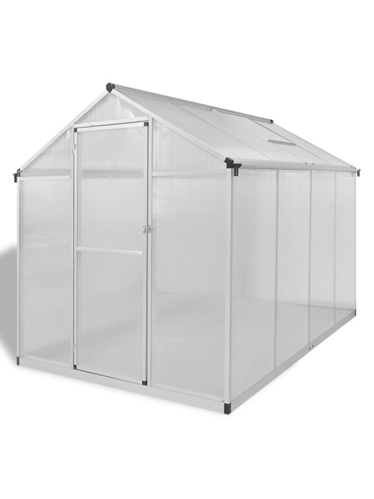 Zpevněný hliníkový skleník s podkladovým rámem 4,6 m²