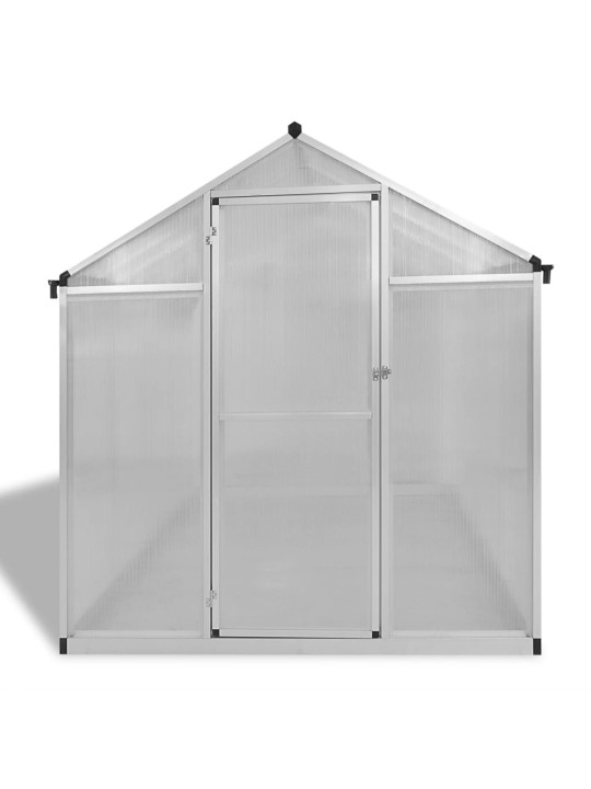 Zpevněný hliníkový skleník s podkladovým rámem 4,6 m²