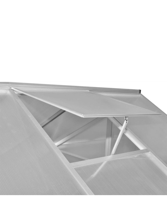 Zpevněný hliníkový skleník s podkladovým rámem 4,6 m²