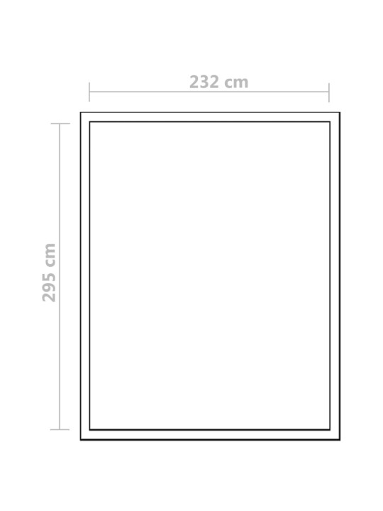 Zpevněný hliníkový skleník s podkladovým rámem 7,55 m²