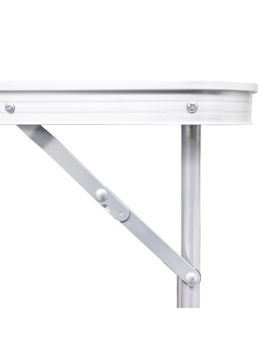 Skládací kempingový stůl s nastavitelnou výškou 240 x 60 c m hliník