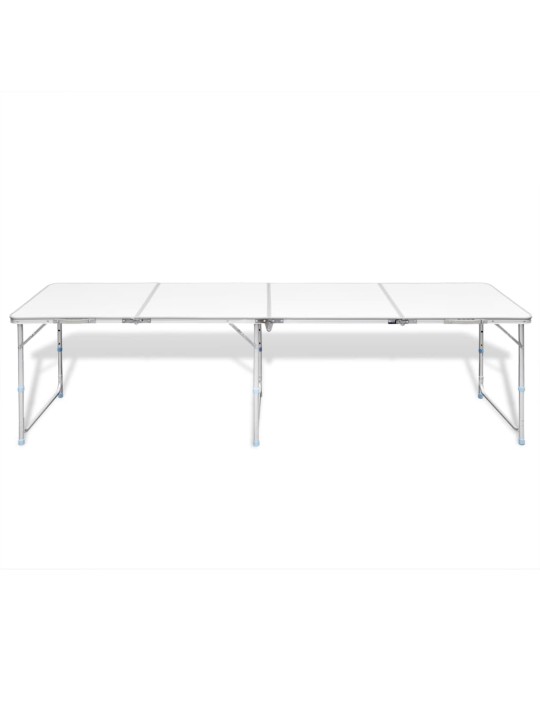 Skládací kempingový stůl s nastavitelnou výškou 240 x 60 c m hliník