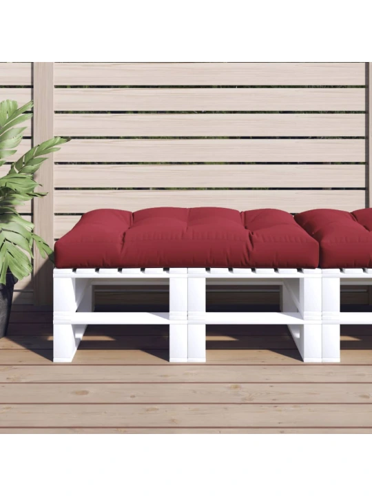 Poduška na palety vínová 120 x 80 x 12 cm textil