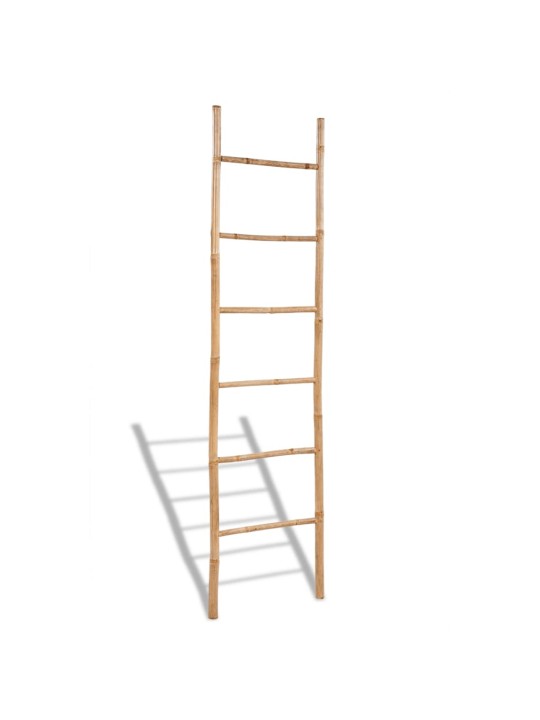 Bambusový žebřík na ručníky s 6 příčlemi