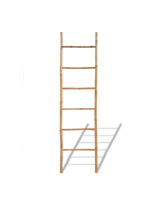 Bambusový žebřík na ručníky s 6 příčlemi